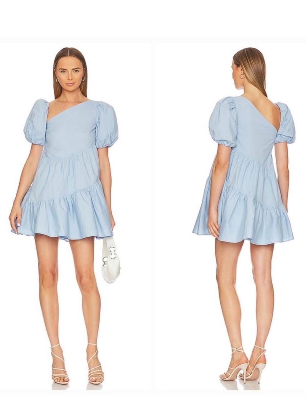 Lovers + Friends One-Shoulder ‘Myers’Puff Sleeve Mini Dress